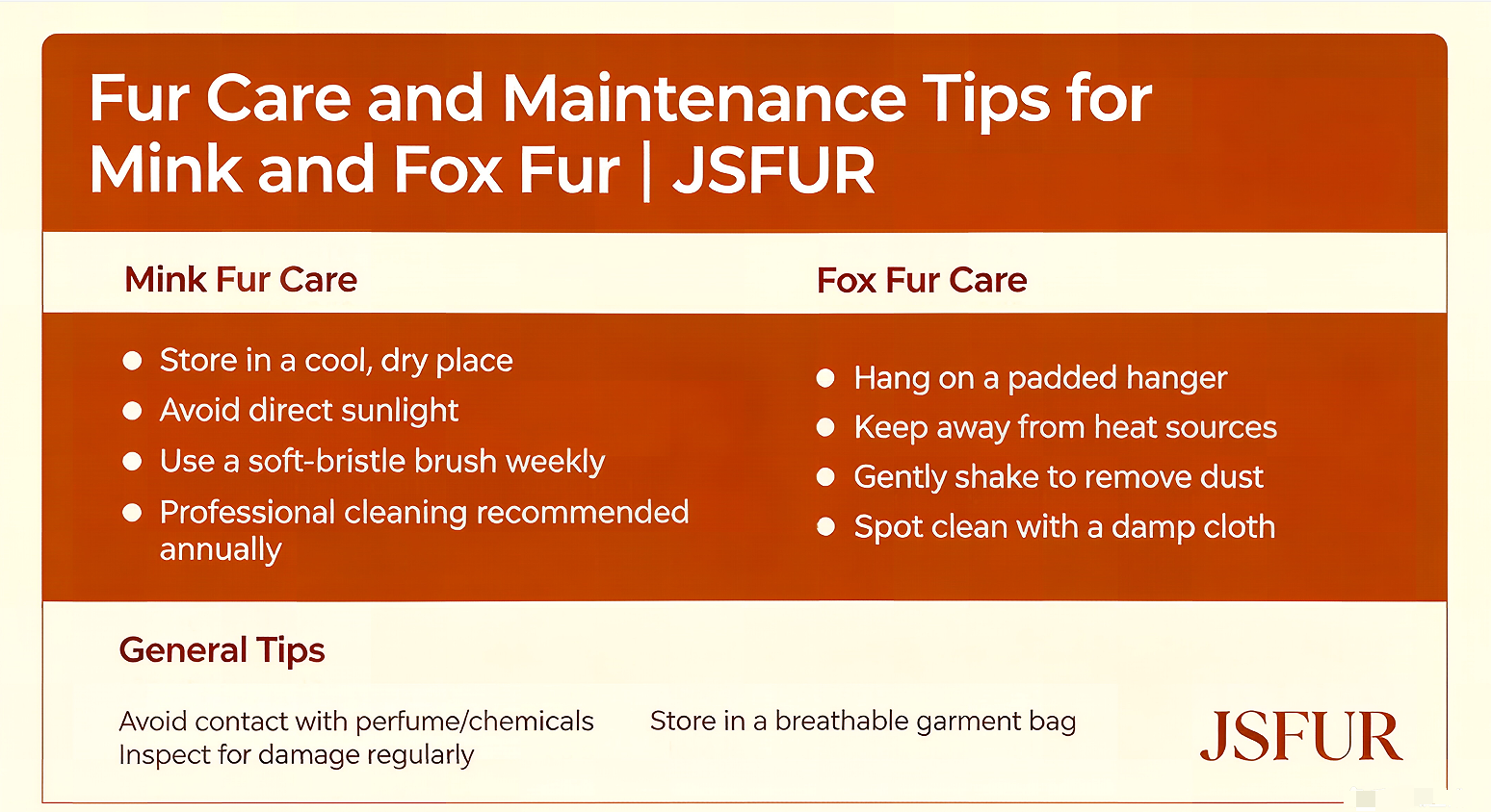 Quick Care Tips for Mink & Fox Fur