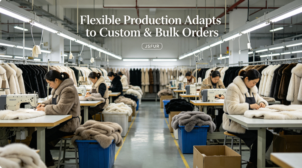 Flexible MOQ and scalable production capacity for fur garments JSFUR