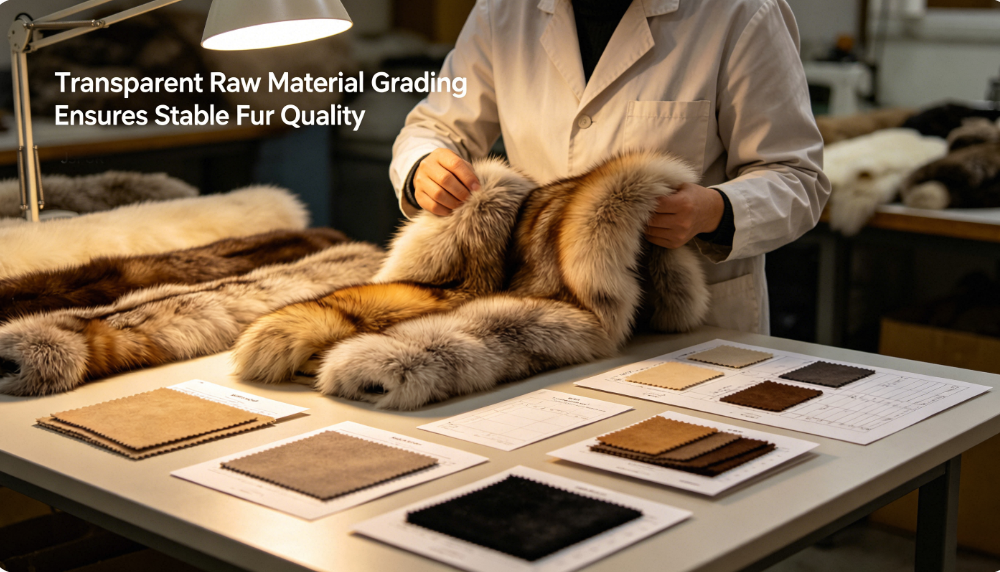 Professional fur raw material grading and transparent sourcing standard  JSFUR