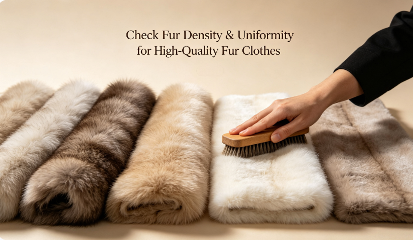 Fur density and fluffiness quality inspection for luxury fur garments  JSFUR