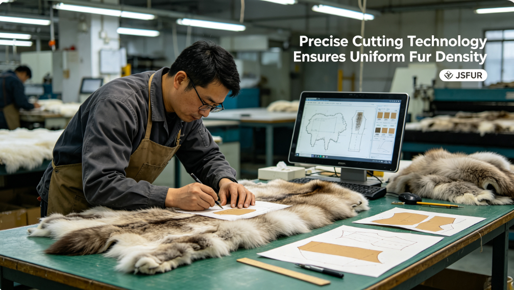 AI nesting and manual inspection avoid uneven fur density and bald spots JSFUR