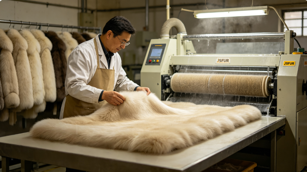 Fur matting clumping problem and professional degreasing carding solution JSFUR