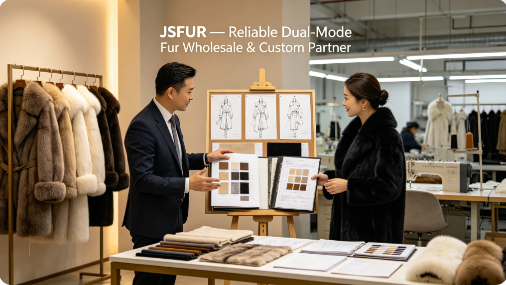 JSFUR professional dual OEM and ODM fur apparel manufacturing factory JSFUR