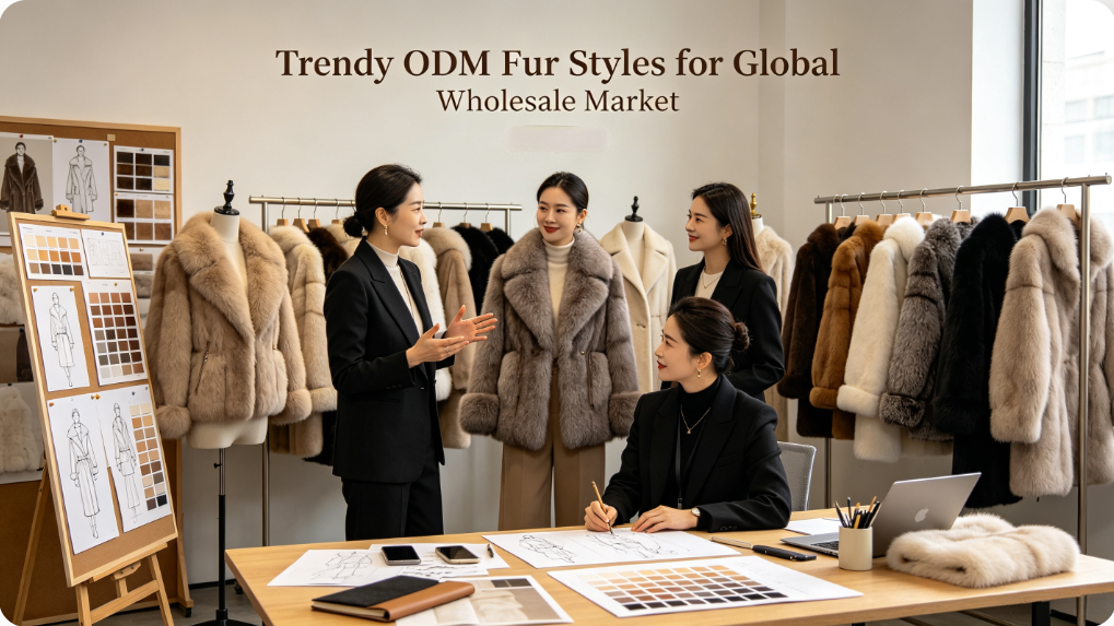 Factory original ODM fur fashion design and sample development JSFUR