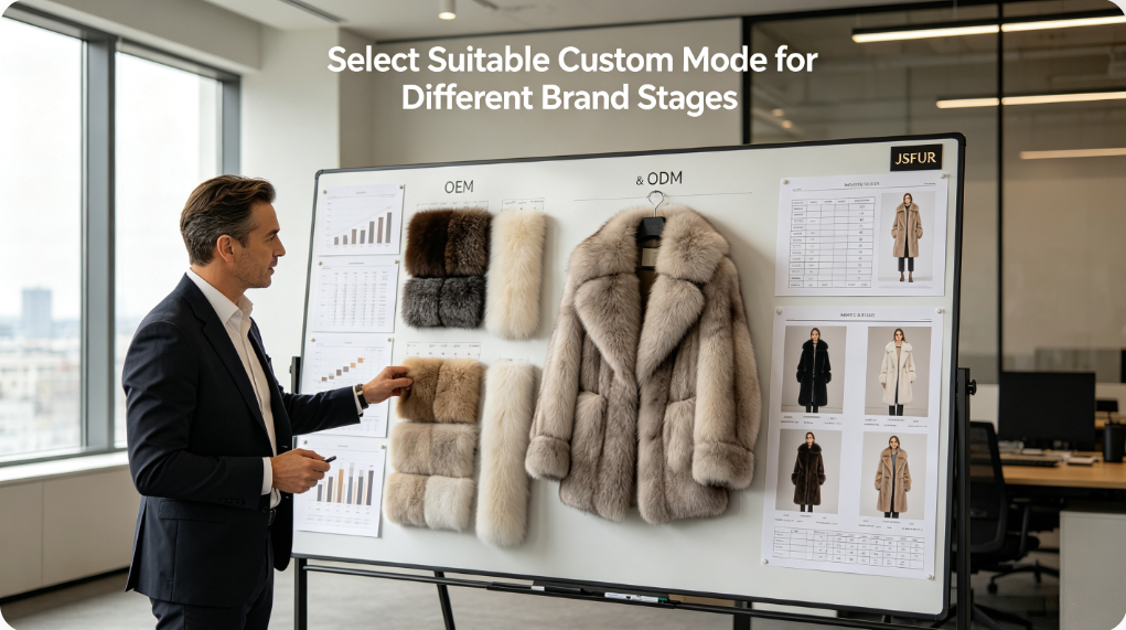 Mode selection guide for fur apparel OEM and ODM wholesale brands JSFUR