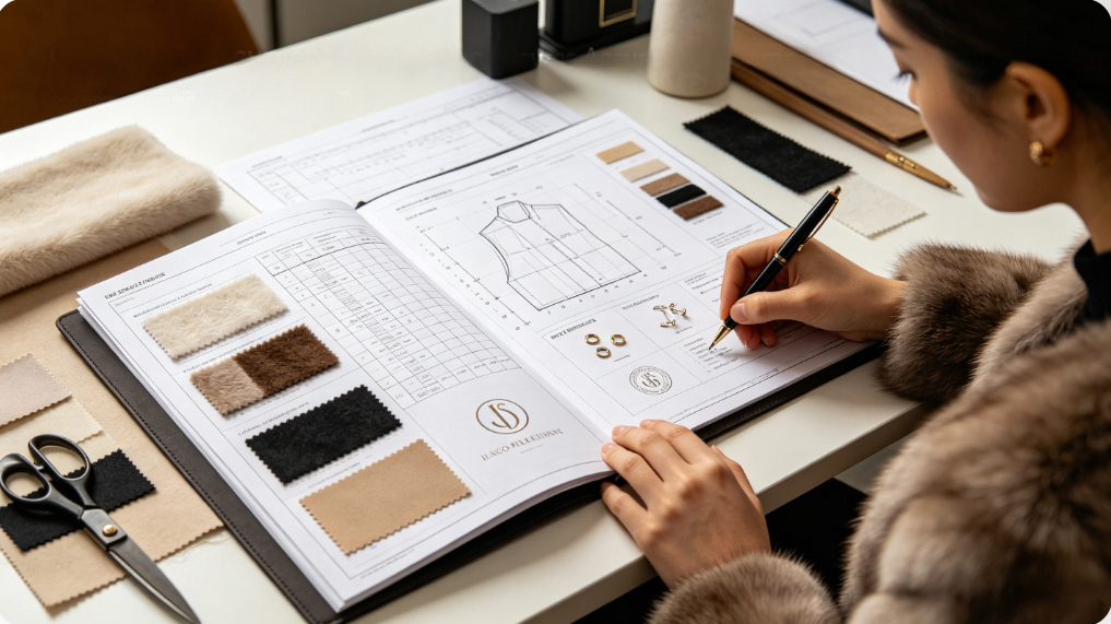 Fur garment tech pack and pre-sample documentation checklist for bulk order  JSFUR