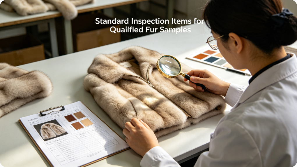 Professional fur garment sample inspection checklist for material and craftsmanship  JSFUR