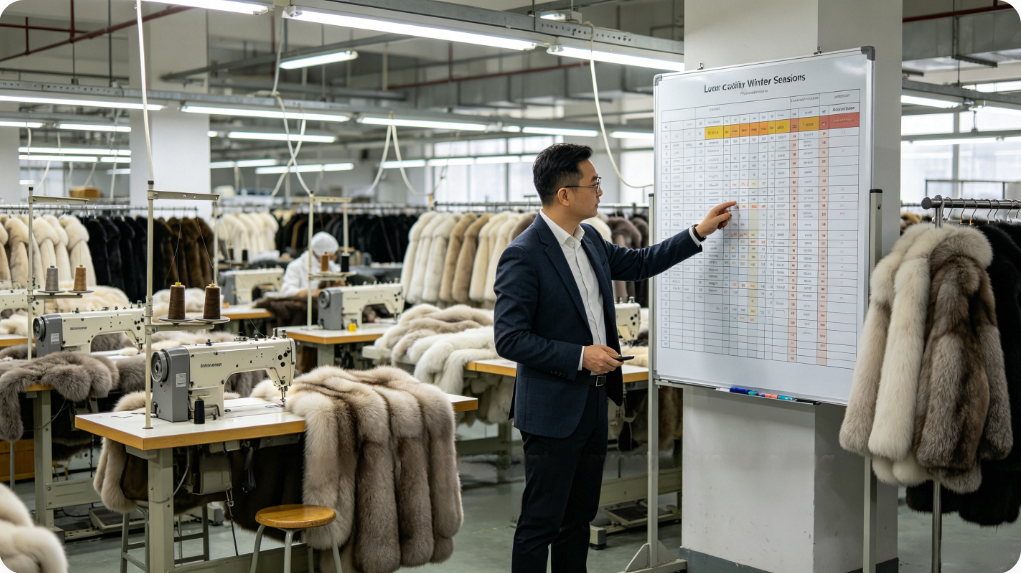Fur factory peak season capacity management and scientific order scheduling for on-time delivery JSFUR
