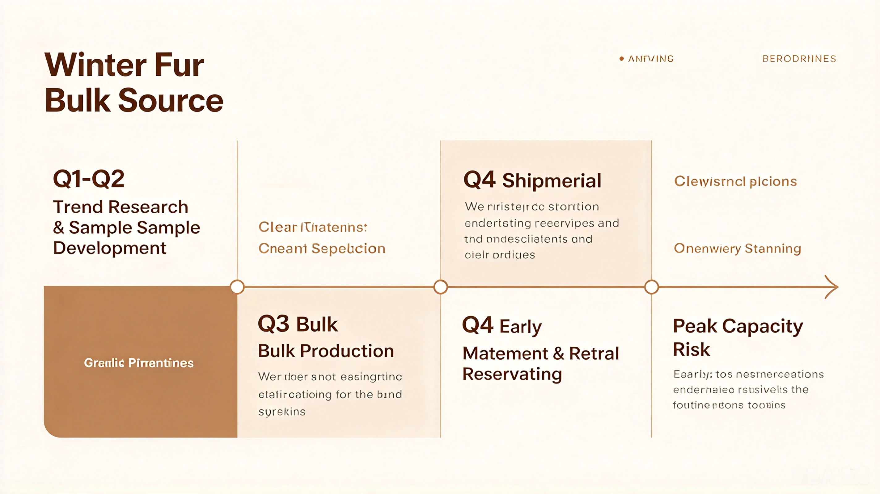 Winter fur bulk sourcing timeline infographic for wholesale buyers JSFUR