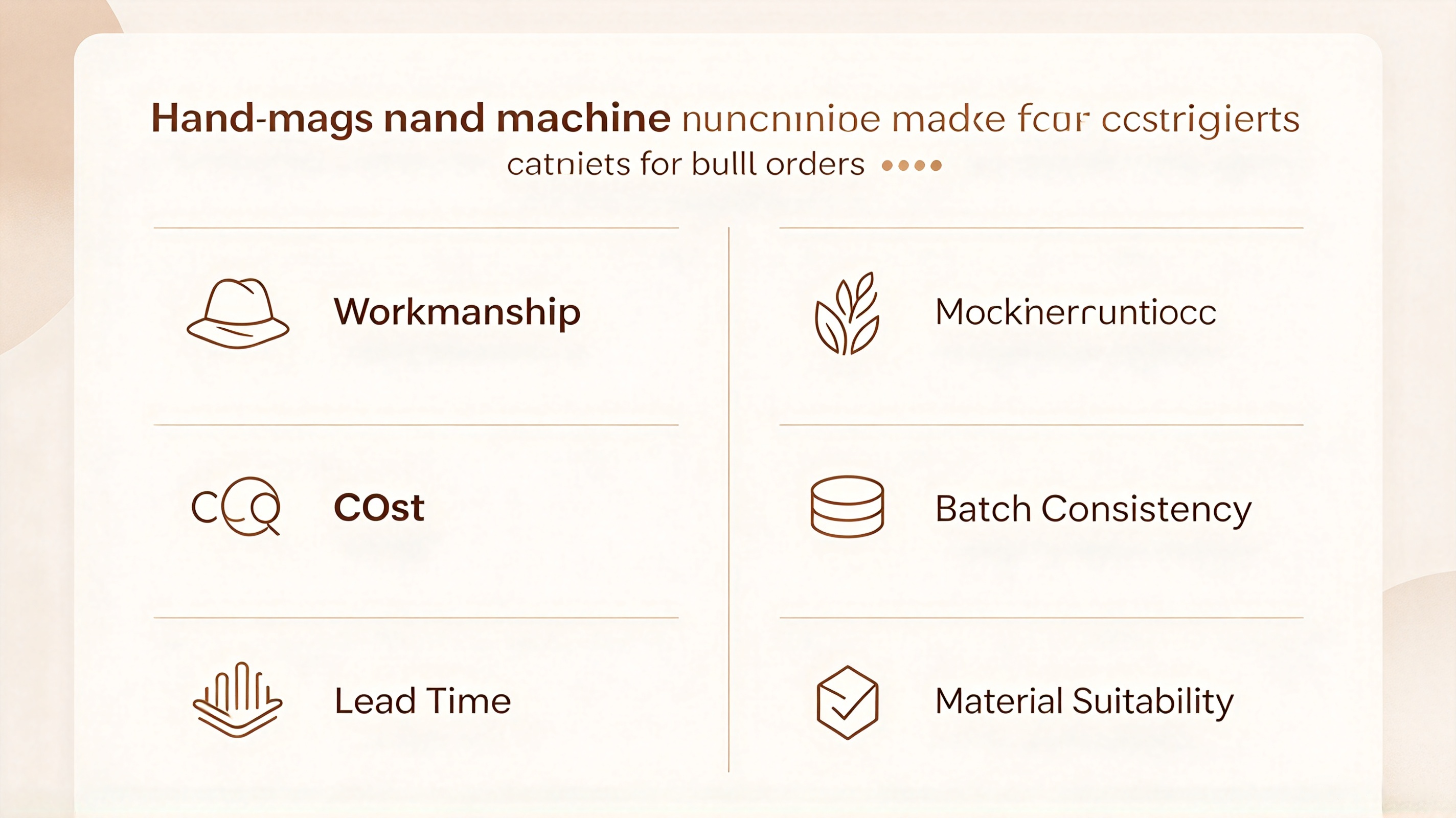 Comparison infographic for hand-made vs machine-made fur garments workmanship, cost, MOQ, lead-time JSFUR