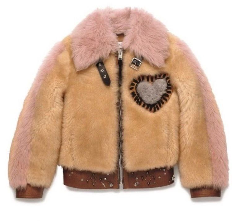 Heart Patch Faux Fur Jacket – Playful & Luxe Outerwear — image 5
