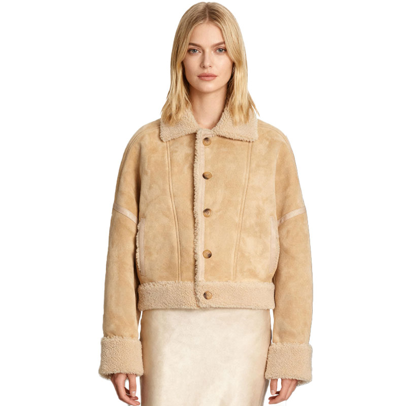 Double-Faced Sheepskin Short Coat — image 2