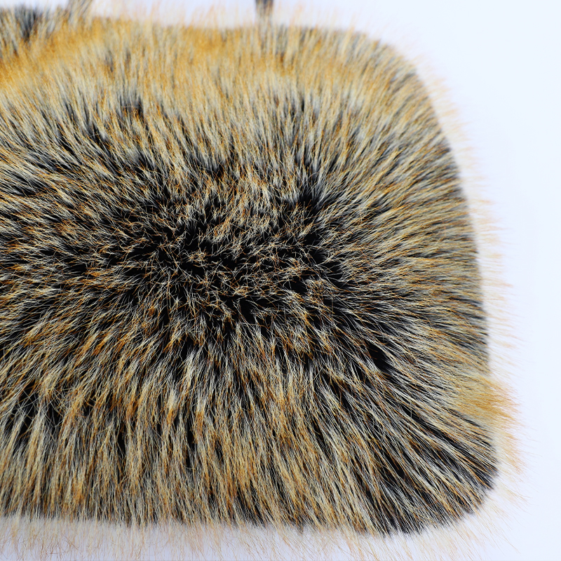 Faux Raccoon Fur Handbag with PU Leather Handles – Luxe Winter Glam for EU & Russian Markets — image 4