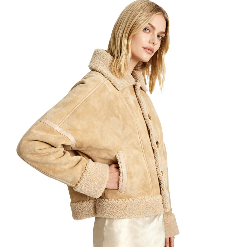Double-Faced Sheepskin Short Coat — image 3