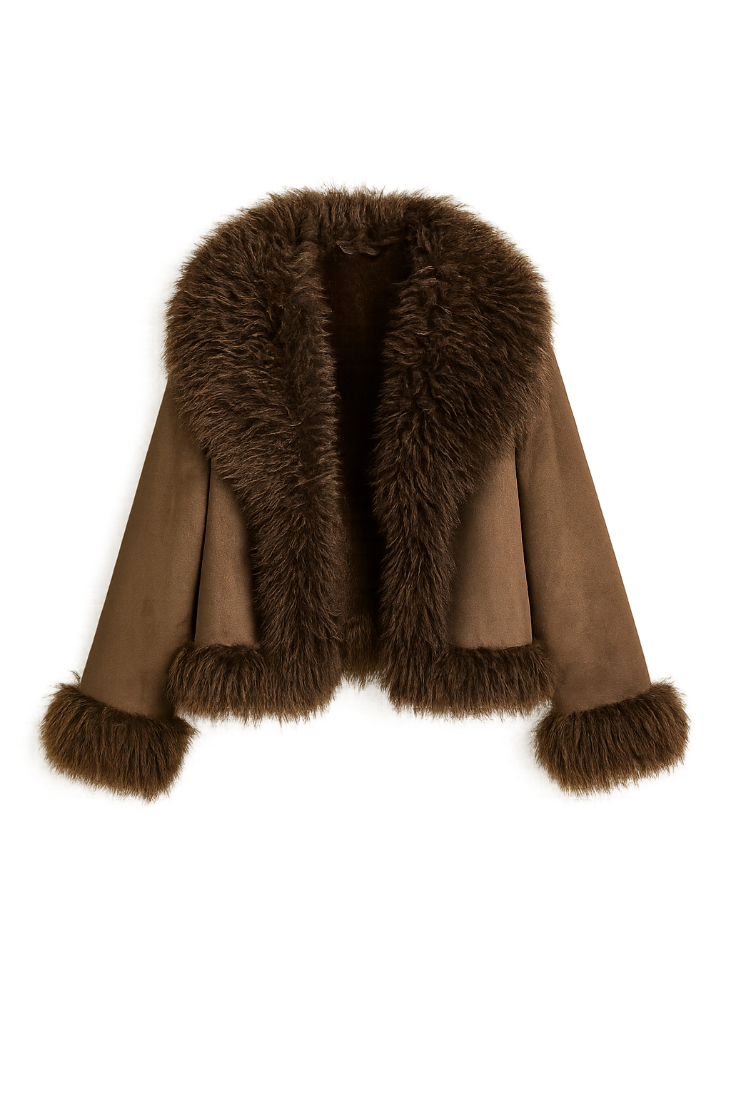 Luxe Suede Faux Fur Trim Jacket – Autumn Collection — image 5