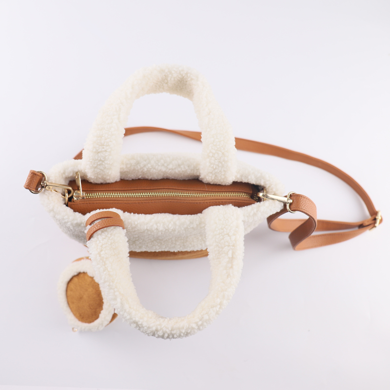 Faux Shearling Tote Crossbody – Cozy Winter Chic with a Touch of Retro — image 5