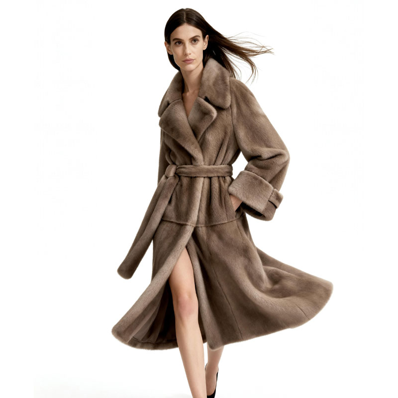 Luxurious Long Real Mink Fur Coat for Women — image 4