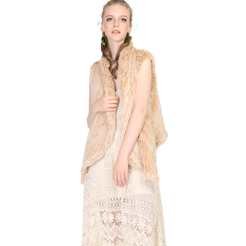 Real Rabbit Fur Knitted Vest – OEM/ODM Fashion Piece