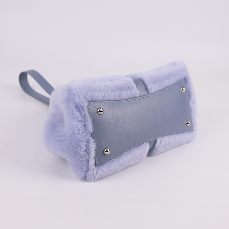 Geometric Wool & Leather Wristlet – Triangular Chic for Winter Minimalists — image 4