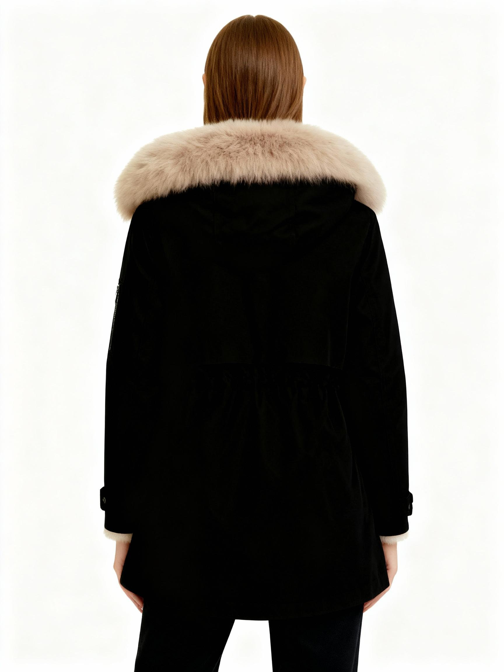 Cotton Parka with Oversized Faux Fur Hood – Urban Arctic Style — image 2