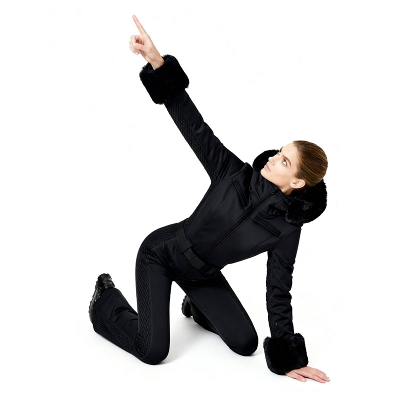 Luxe Quilted Ski Suit with Faux Fur Trim Performance Meets Prestige — image 3