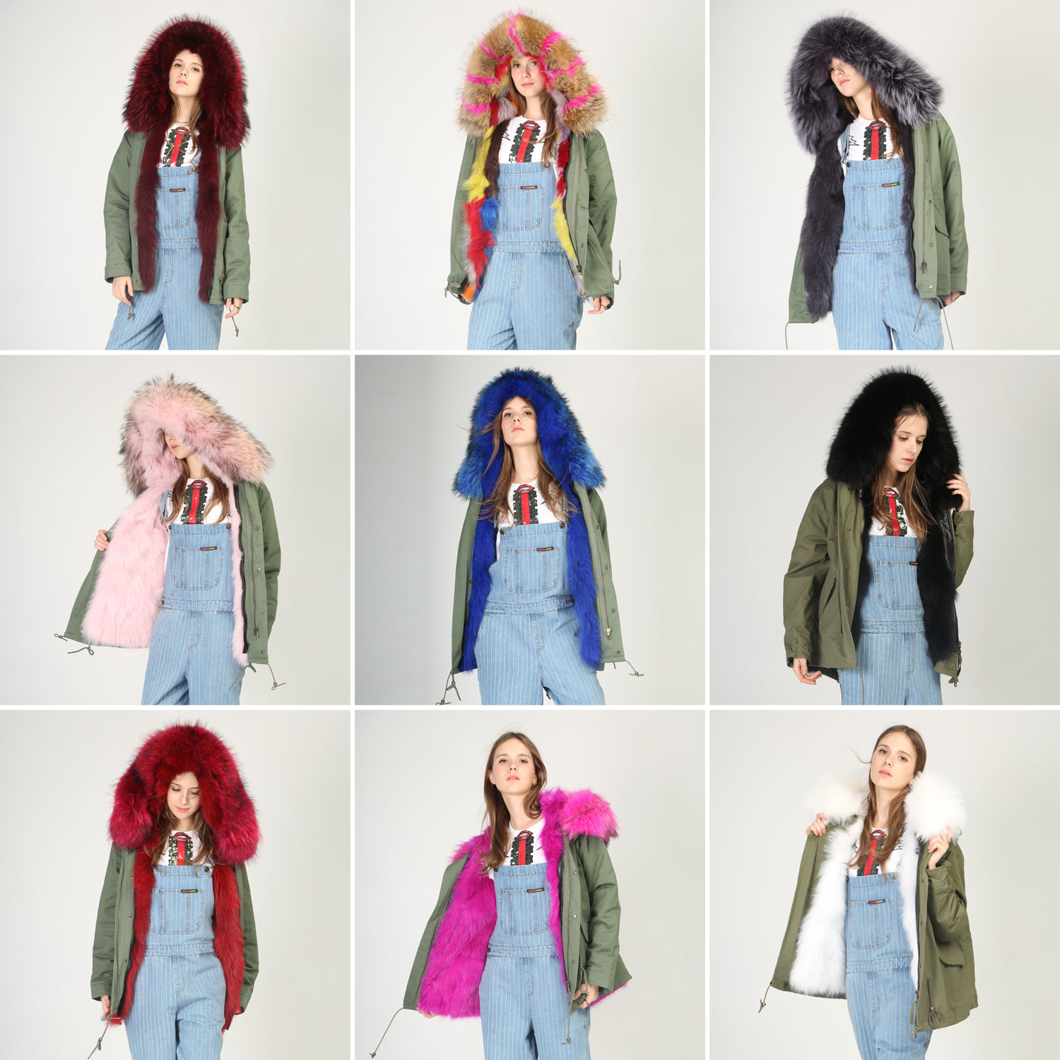 Pink Fox & Raccoon Fur Lined Parka — Wholesale & OEM Edition