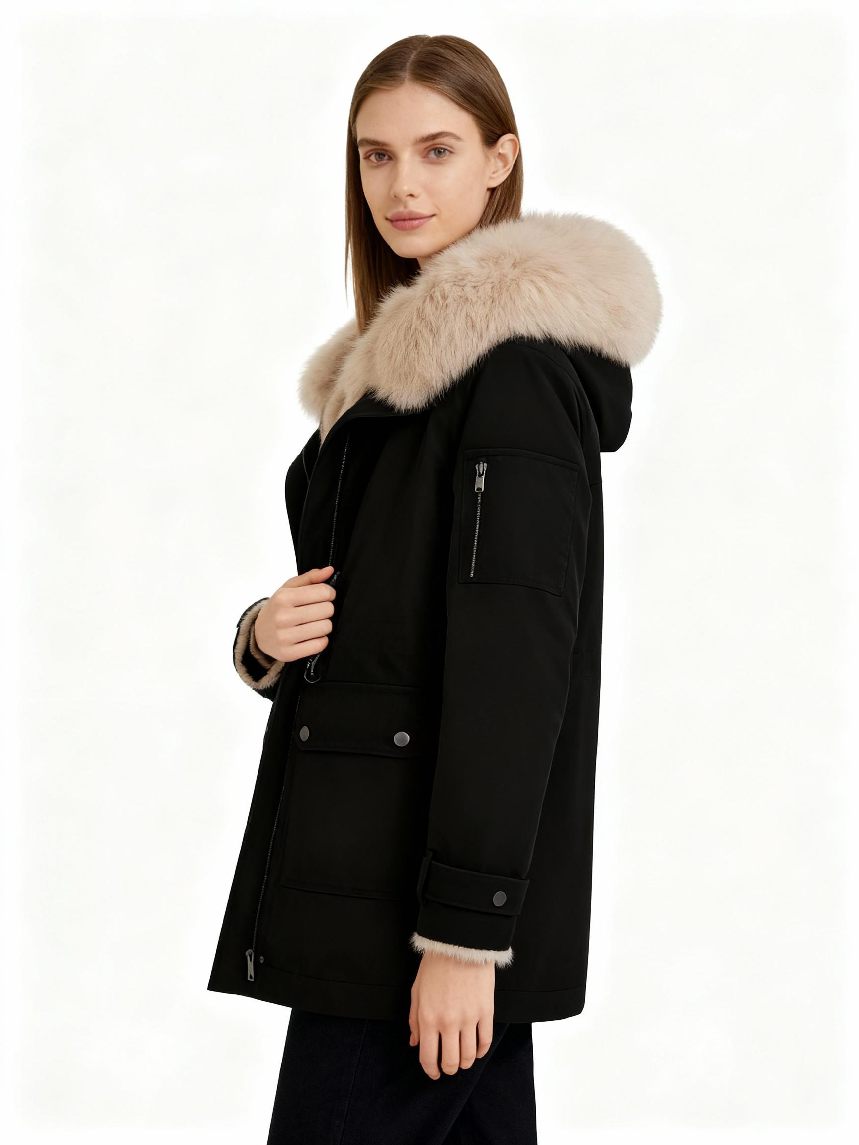 Cotton Parka with Oversized Faux Fur Hood – Urban Arctic Style — image 4