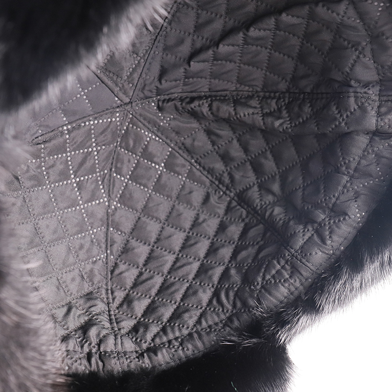 Genuine Mink Fur Trapper Hat – Black — image 5