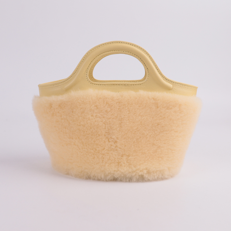 Wool & Leather Mini Tote – Cozy Elegance in Colorful Minimalist Form — image 2