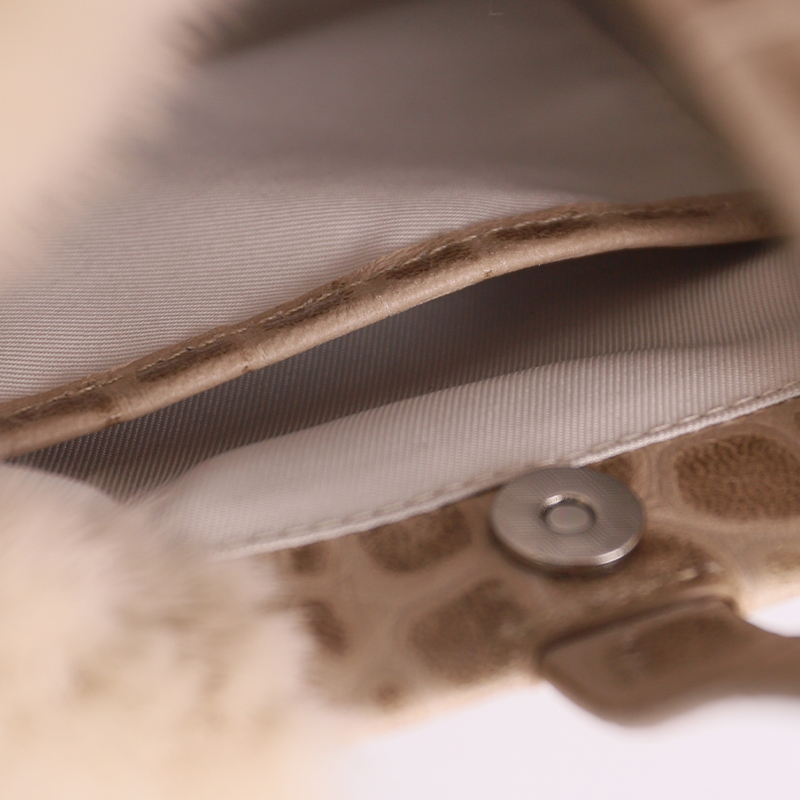Mini Mink Fur Handbag with Genuine Lamb Leather Handle – A Winter Statement of Texture & Elegance — image 5