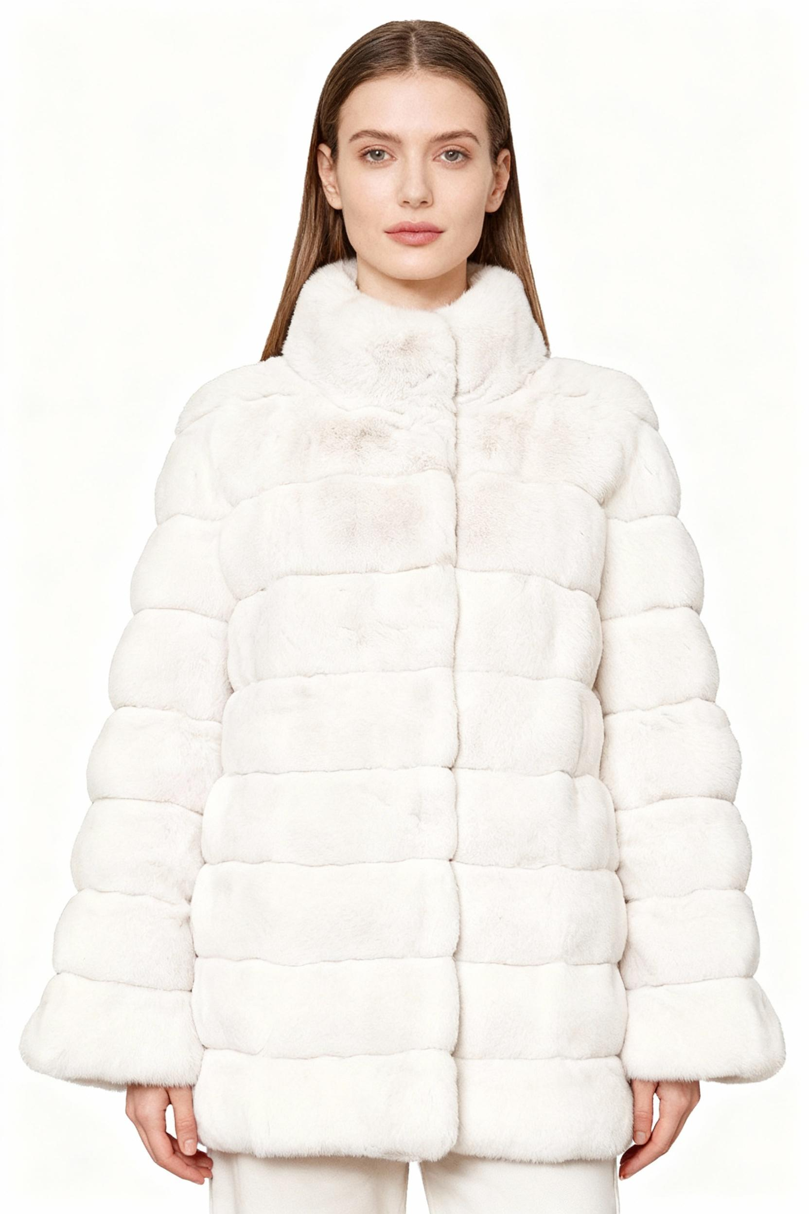 White Faux Fur Puffer Coat – Arctic Luxe Edition