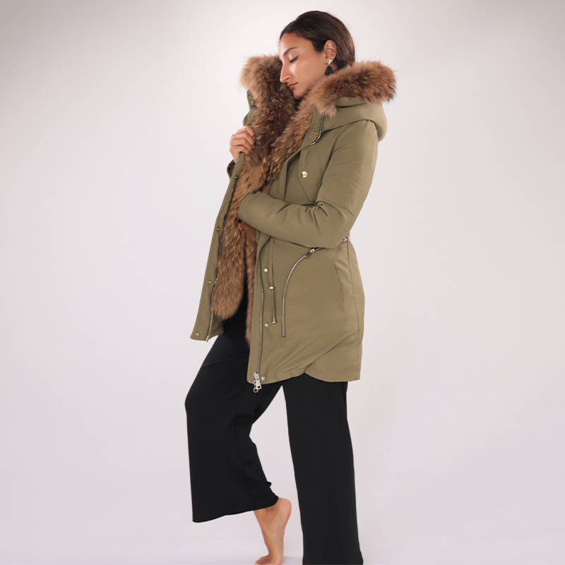 Raccoon Fur Collar Down Parka — Wholesale & OEM Edition — image 3