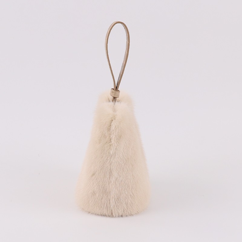 Mini Mink Fur Handbag with Genuine Lamb Leather Handle – A Winter Statement of Texture & Elegance — image 4
