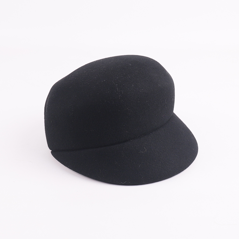 Minimalist Wool Felt Beret Cap – Nude Beige — image 2