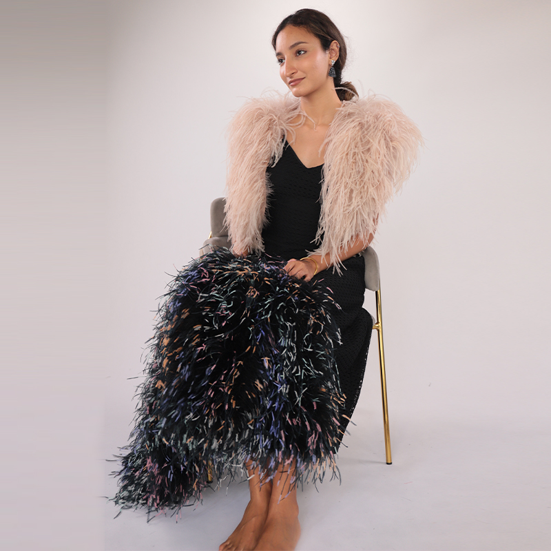 Real Ostrich Feather Shawl — Wholesale & OEM Edition