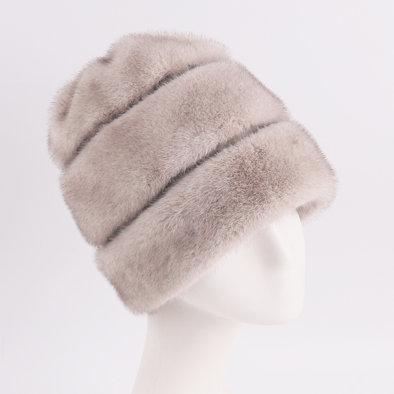 Faux Mink Fur Plush Beanie – Chic Warmth in Soft-Touch Finish — image 3