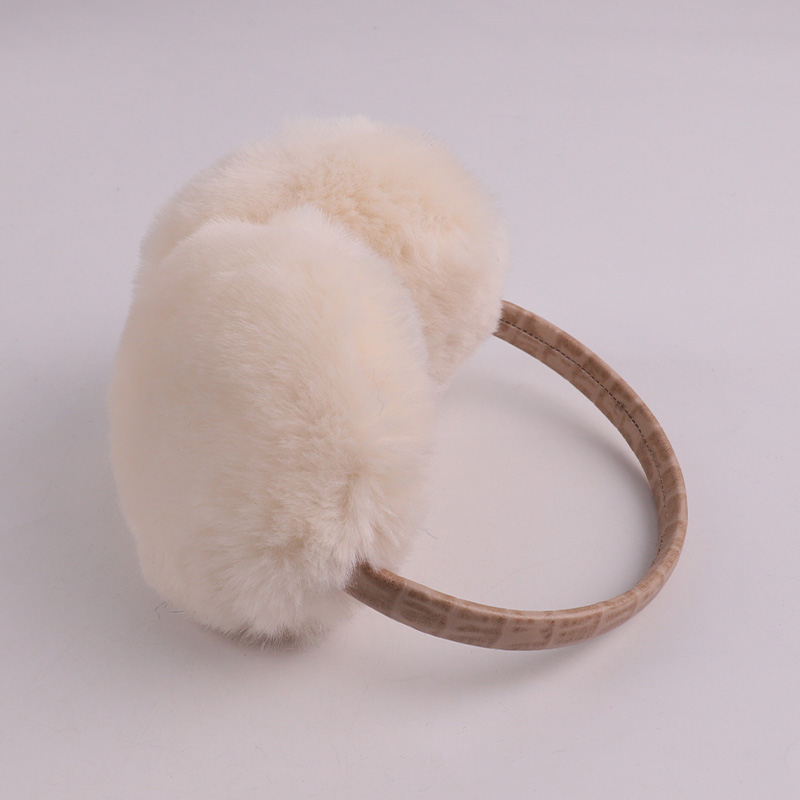 Faux Fur Earmuffs with Leather Headband — image 3