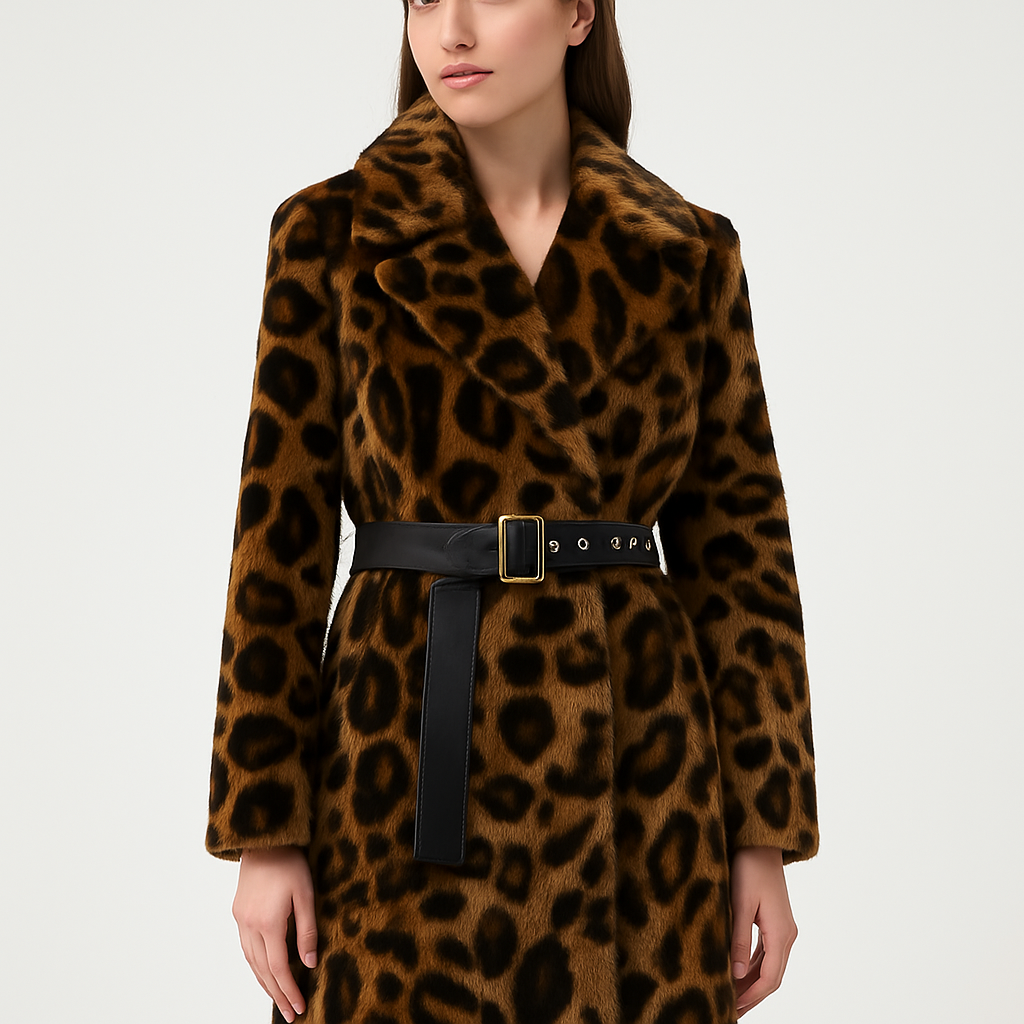 Luxe Leopard Print Faux Fur Coat – Timeless Bold Glamour — image 2
