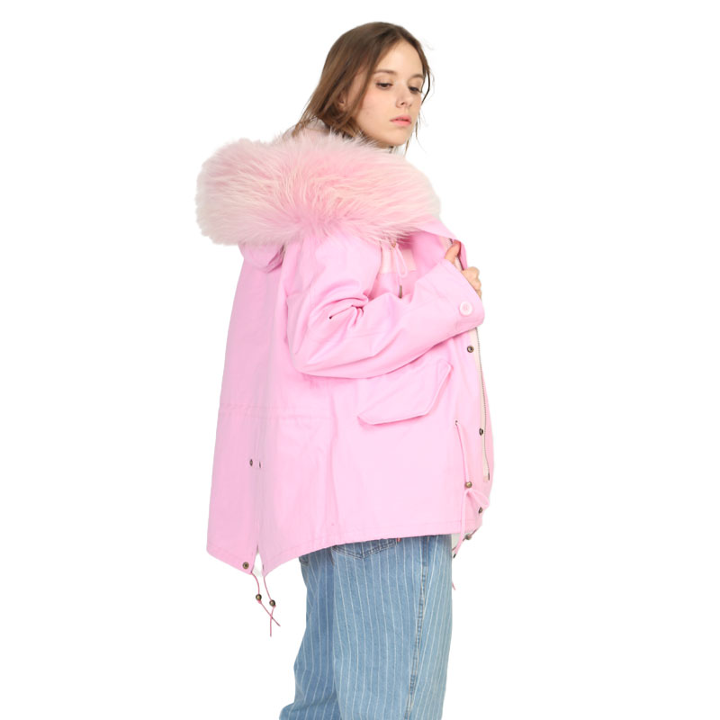 Pink Fox & Raccoon Fur Lined Parka — Wholesale & OEM Edition — image 3