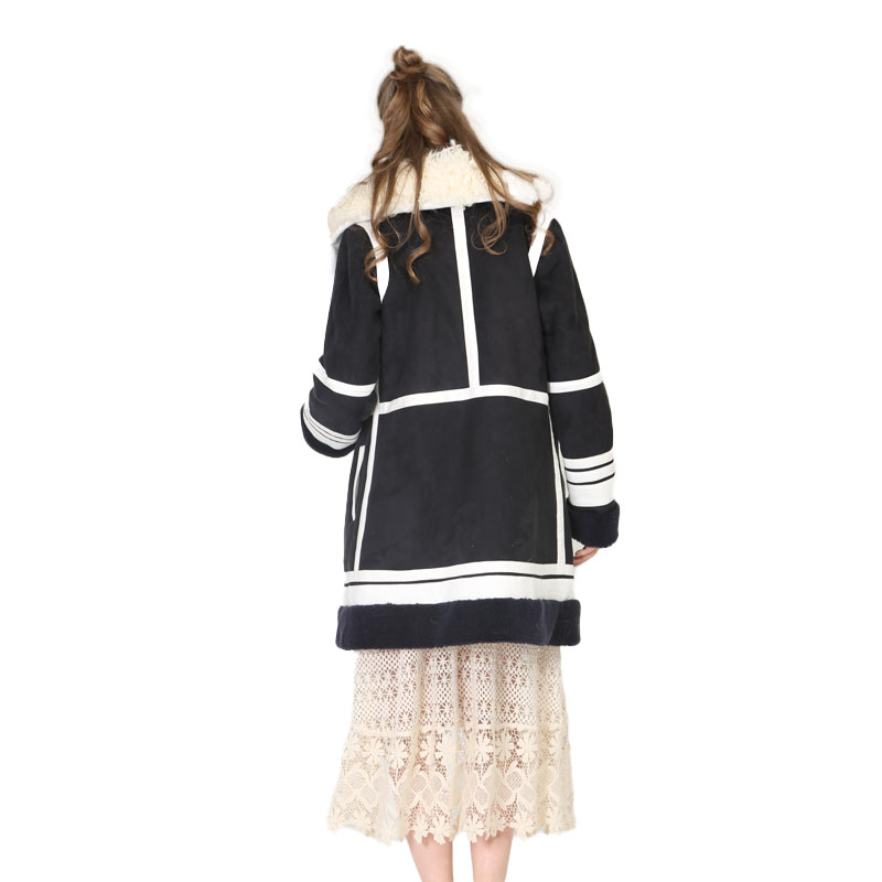 Shearling Bomber Coat with Wool Collar – Designer Statement Piece — image 4