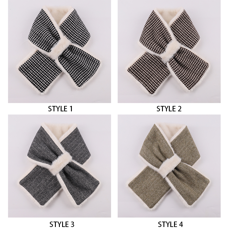 Wool Blend & Faux Fur Scarf – Classic Winter Elegance in 4 Timeless Styles — image 2