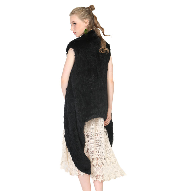 Long Real Rabbit Hair Knit Vest – Luxe Layering Staple — image 4