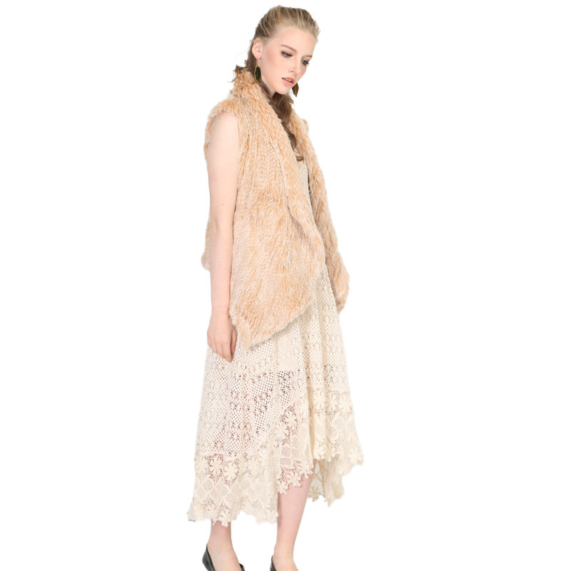 Real Rabbit Fur Knitted Vest – OEM/ODM Fashion Piece — image 2