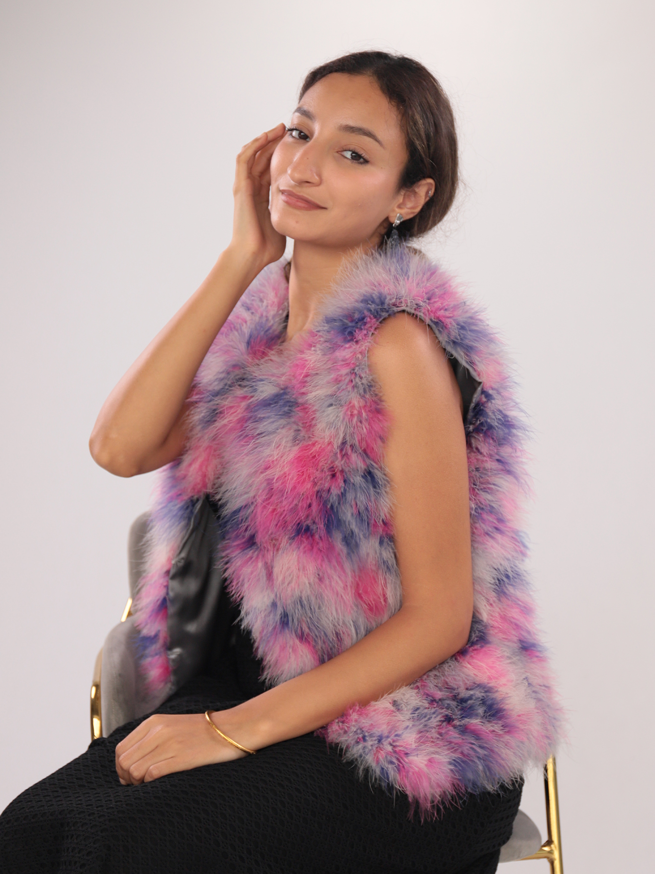 Real Colorful Turkey Feather Vest — Limited Edition (Wholesale & OEM)